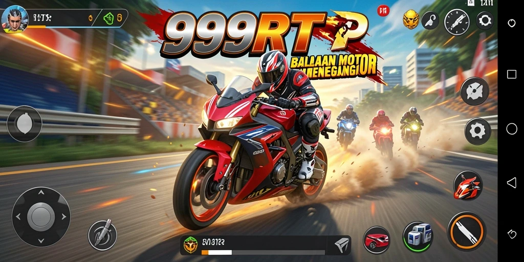 Gameplay seru dan mendebarkan di 99RTP balapan motor.