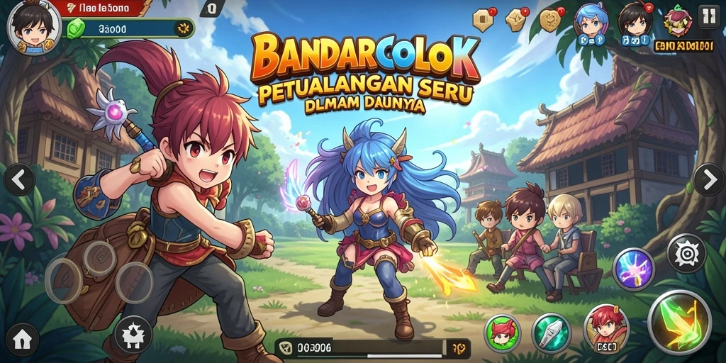 Tangkapan layar utama BANDARCOLOK menampilkan aksi seru dalam gameplay Anime.