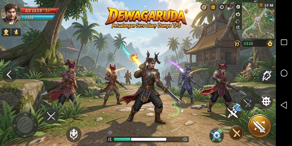 Gameplay seru DEWAGARUDA yang penuh aksi dan ketegangan.