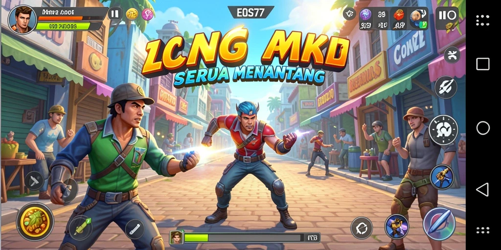 Tampilan gameplay seru dalam game Arcade EOS77.