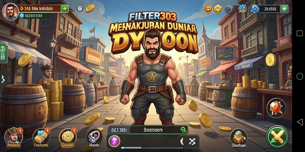 Gameplay menarik dari FILTER303 dalam mengelola bisnis Tycoon.