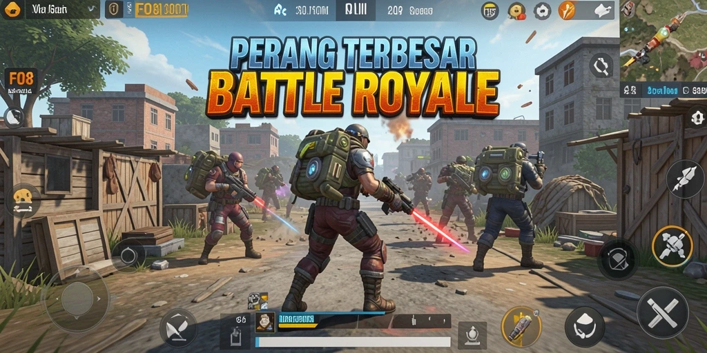 Screenshot gameplay FO8 menampilkan aksi pertempuran yang intens di arena.