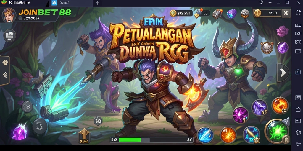 Tampilan gameplay seru di JOINBET88 dengan berbagai karakter dan quest menantang.