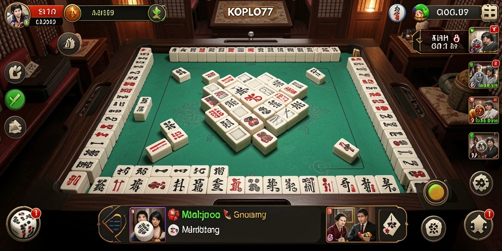 Screenshoot gameplay KOPLO77 menampilkan aksi seru dalam permainan Mahjong.