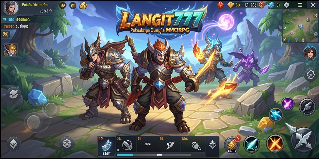 Menampilkan gameplay seru LANGIT777 dalam dunia MMORPG.