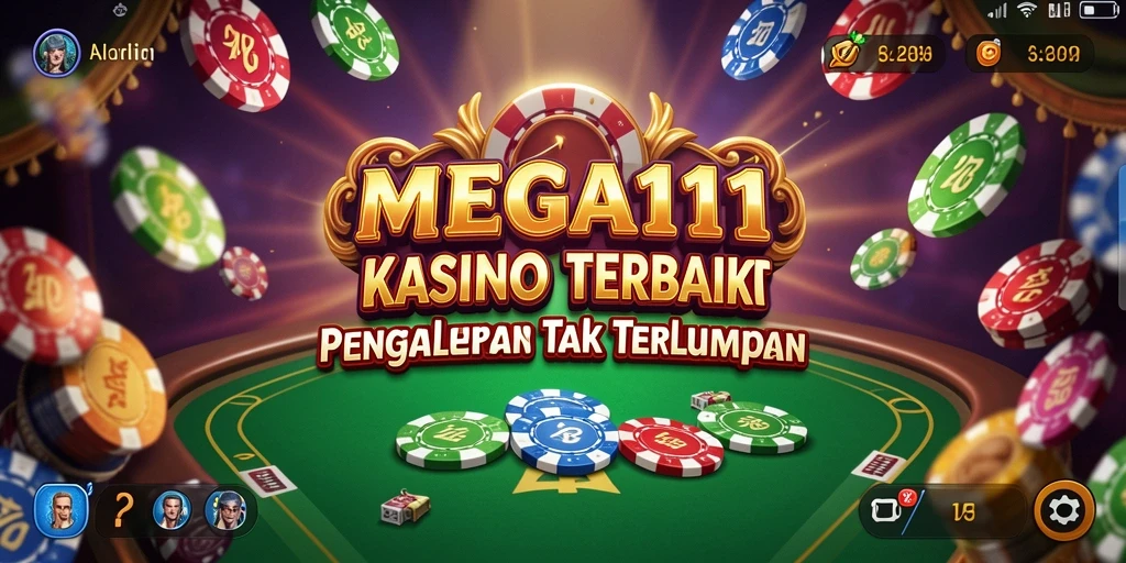 Screenshot utama MEGA111 menampilkan gameplay kasino yang seru dan menghibur.