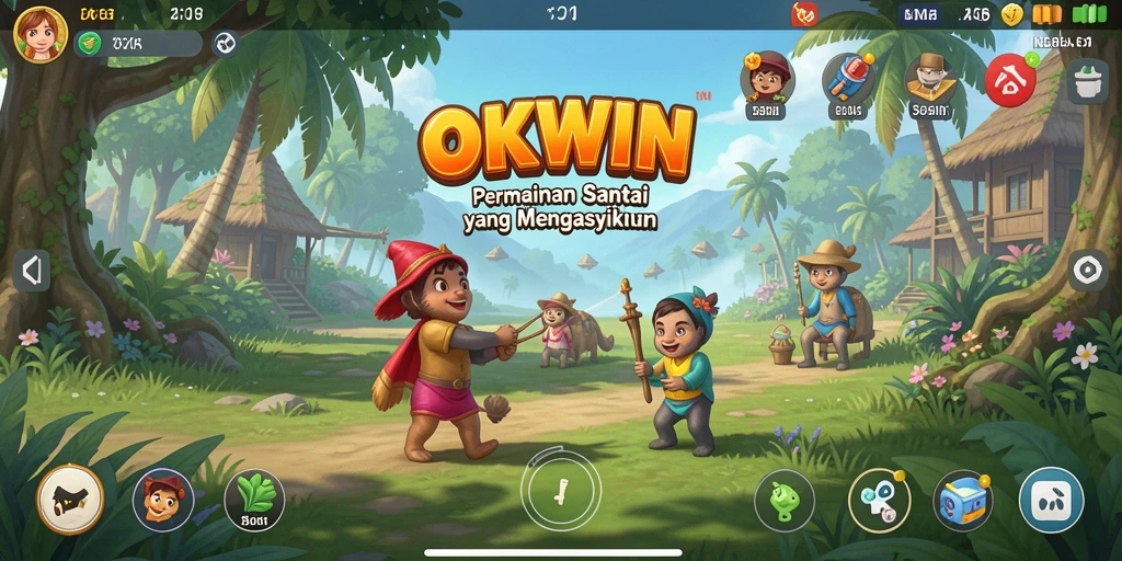 Screenshot menunjukkan gameplay menyenangkan di OKWIN.