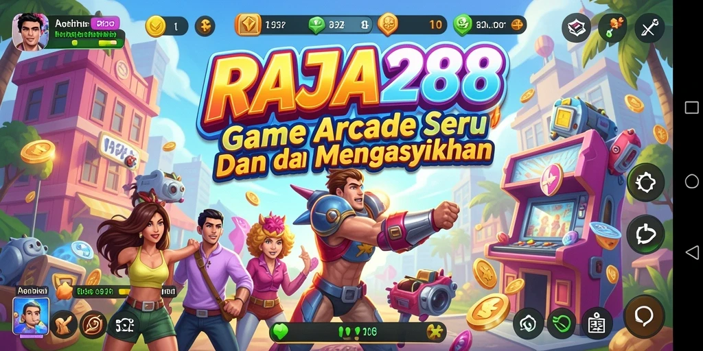 Tampilan gameplay seru dalam RAJA288 dengan tantangan Arcade menarik.