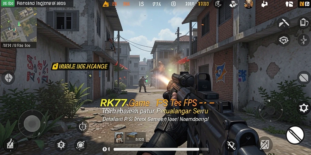 Gameplay RK77 dengan aksi tembak-menembak yang intens.