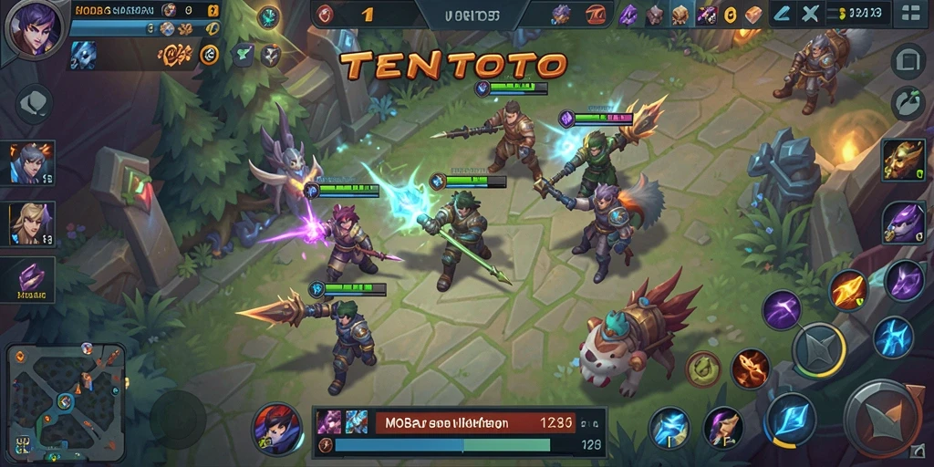 Screenshot gameplay menunjukkan aksi seru dalam TENTOTO.